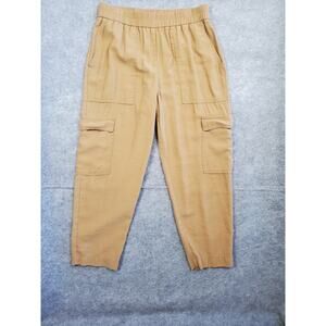 Women's A New Day Size Large Tan Elastic Waist Pull On Cargo Pants